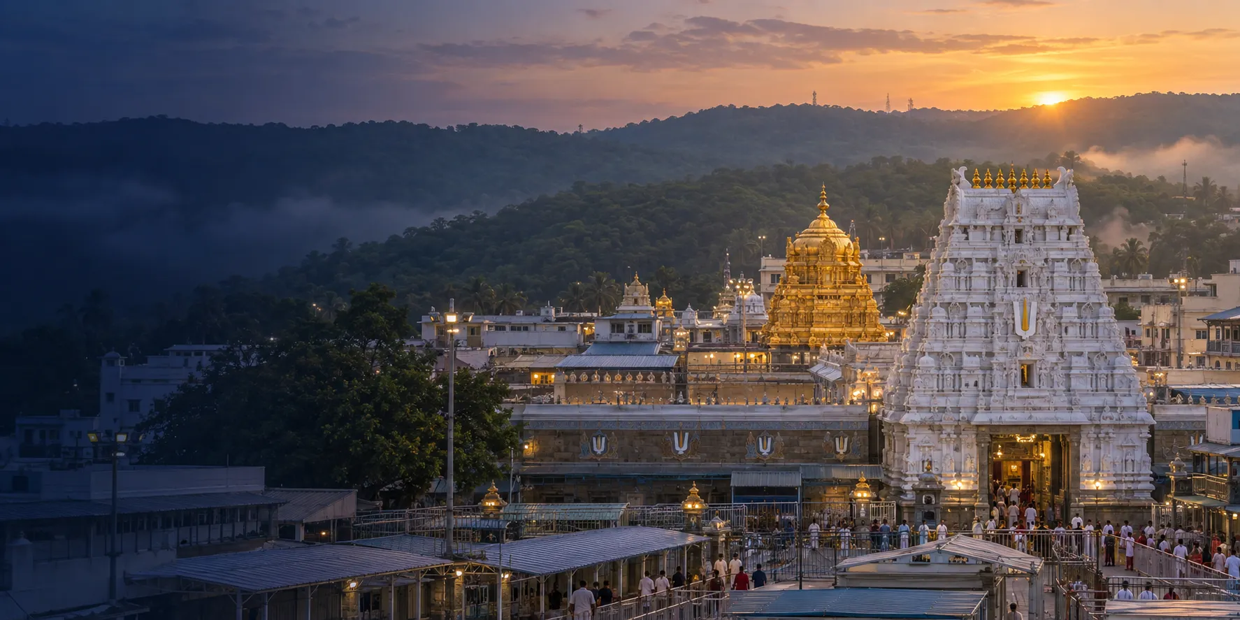 Artistic impression of a Tirupati spiritual journey